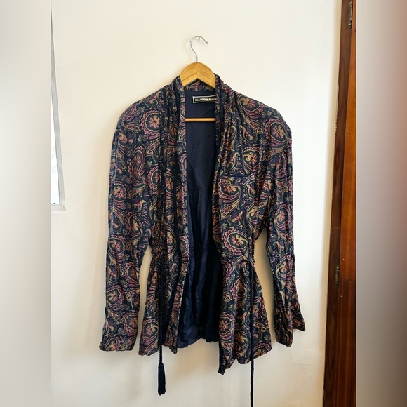 VINTAGE| Diane Gilman 100% silk jacket/blazer | size medium - Picture 2 of 8